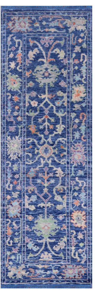Runner Turkish Oushak Handmade Wool Rug 2' 8" X 7' 11" - Q13458
