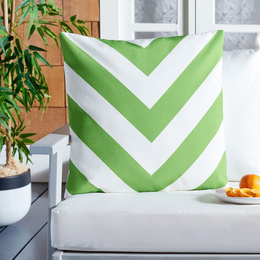 Safavieh Kadyn Outdoor Pillow Green 18" X 18"