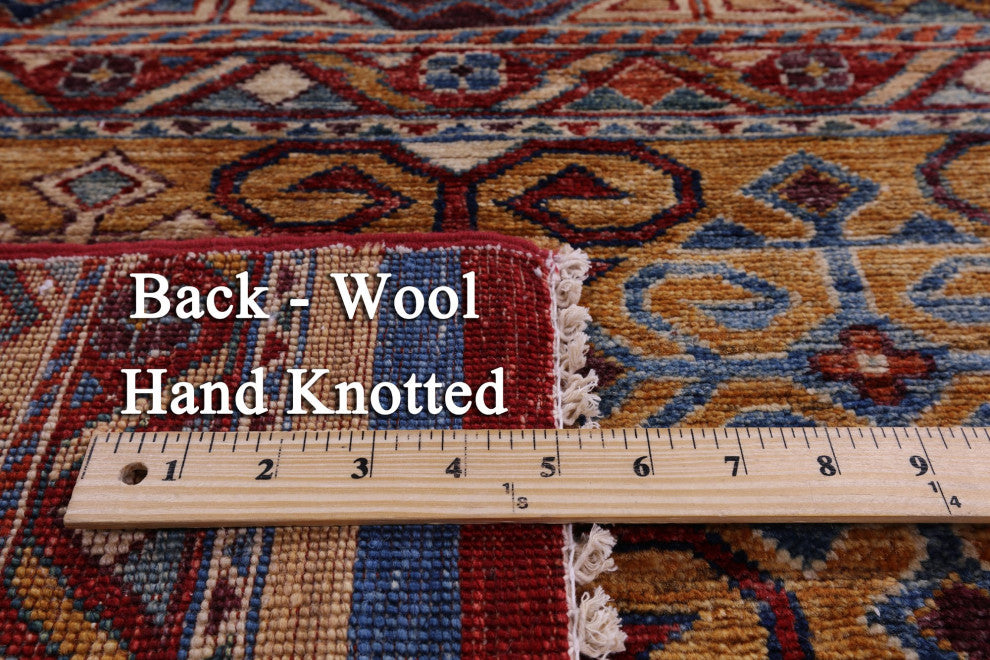 3' 1" X 13' 10" Khorjin Super Kazak Hand Knotted Runner Rug Q10856
