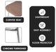 LeisureMod Melrose Modern Wood Counter Stool With Chrome Base, Walnut