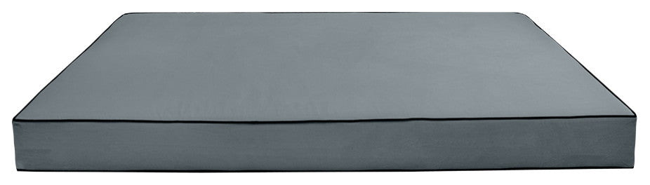 Contrast Pipe 6" Twin-XL 80x39x6 Velvet Indoor Daybed Mattress COVER ONLY-AD347
