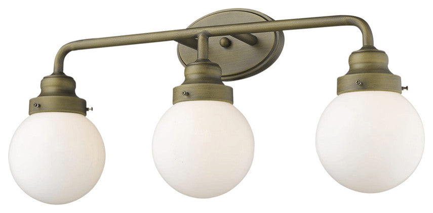 Portsmith 3-Light Raw Brass Vanity