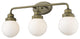 Portsmith 3-Light Raw Brass Vanity