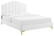Elise King Performance Velvet Platform Bed MOD-6881-WHI
