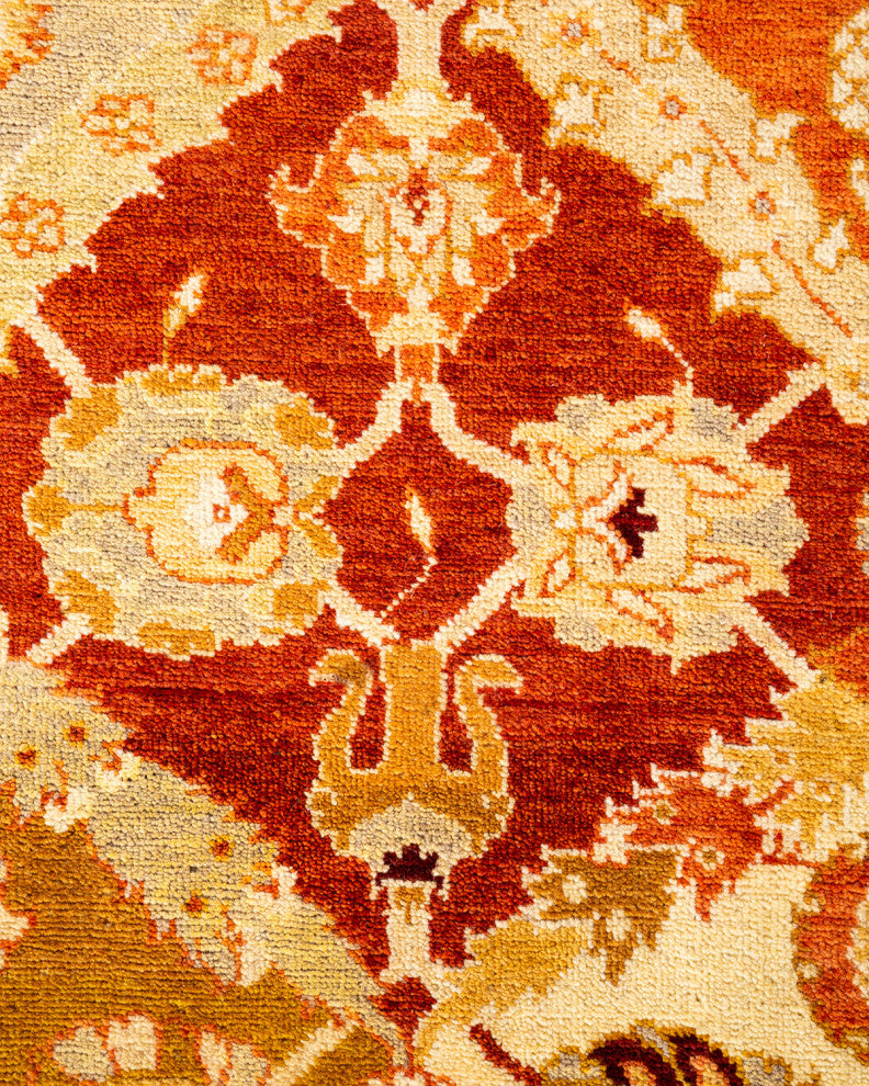 Ottoman, One-of-a-Kind Hand-Knotted Area Rug Yellow, 3' 2" x 5' 4"
