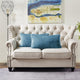 Heavy Faux Fur Throw Pillow Covers 2pcs Set, Smoke Blue, 14''x26''