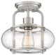 Trilogy 1-Light Semi-Flush Mount, Brushed Nickel