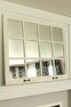 Farmhouse Mirror 12 Window Pane Mirror, White