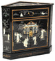 Black Lacquer Corner Cabinet Royal Ladies