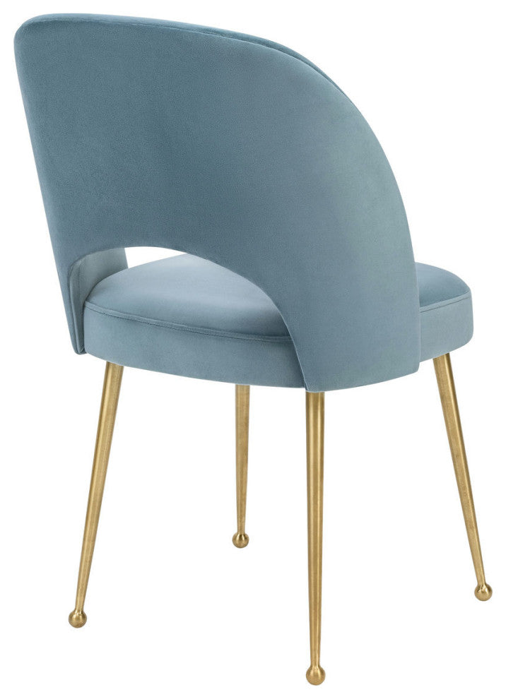 TOV Furniture Swell Sea Blue Velvet Chair