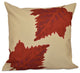 Dancing Leaves Flower Print Pillow, Gold, 16"x16"