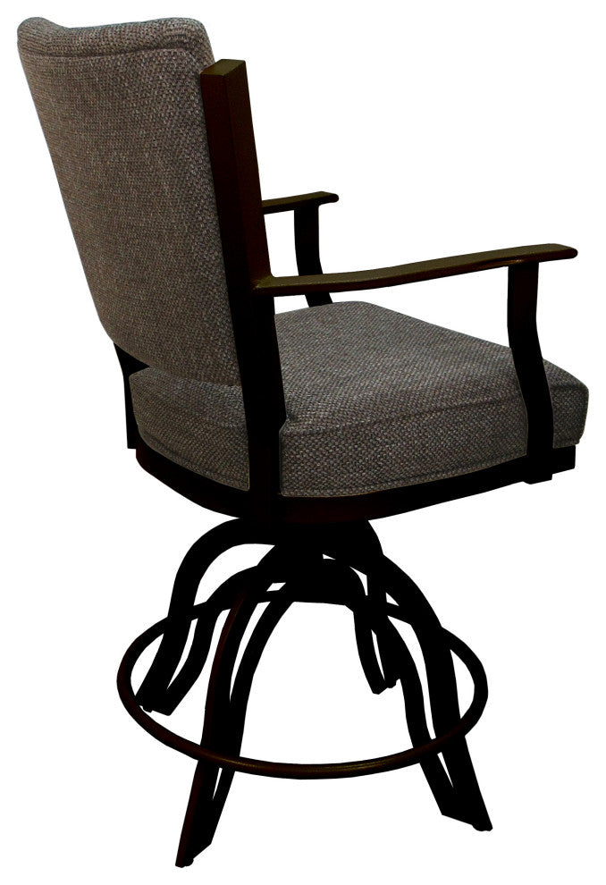 Montana Swivel Tilt Metal 30" Bar Stool or Counter 26" on A Base, Plumley Cocoa - Brown, 26"