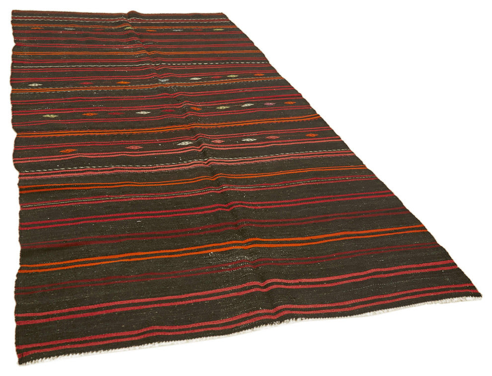 Rug N Carpet - Handmade Turkish 5' 6'' x 11' 7'' Vintage Goat Hair Kilim Rug