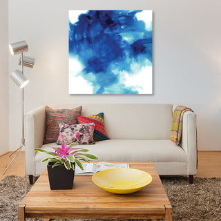 "Ascending In Blue II" by Daniela Hudson, Canvas Print, 12"x12"