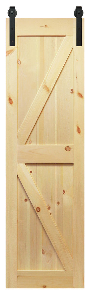 Barn Door Hardware Black 48" for 24" door