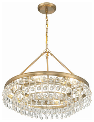 Crystorama Lighting Group 237 Calypso 6 Light 25"W Crystal - Vibrant Gold