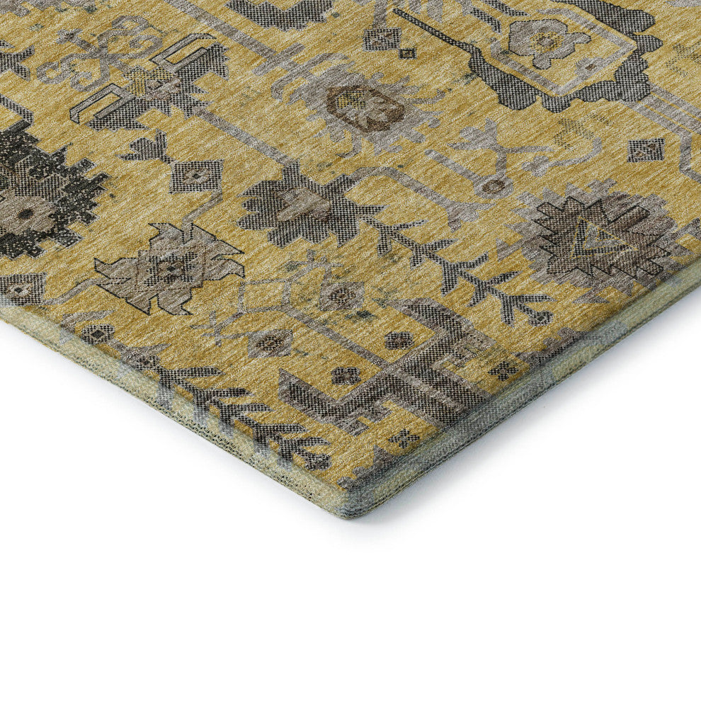 Premium Machine Washable Mayfield AMF697 Honey 9' x 12' Rug