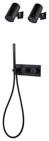 Unique Shower System With Handheld Shower, Matte Black