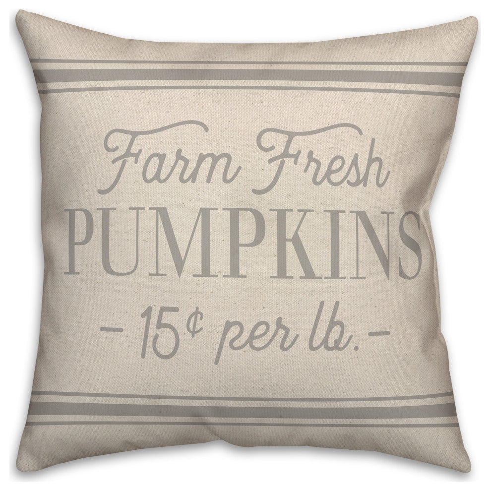 Farm Fresh Pumpkins 18x18 Spun Poly Pillow