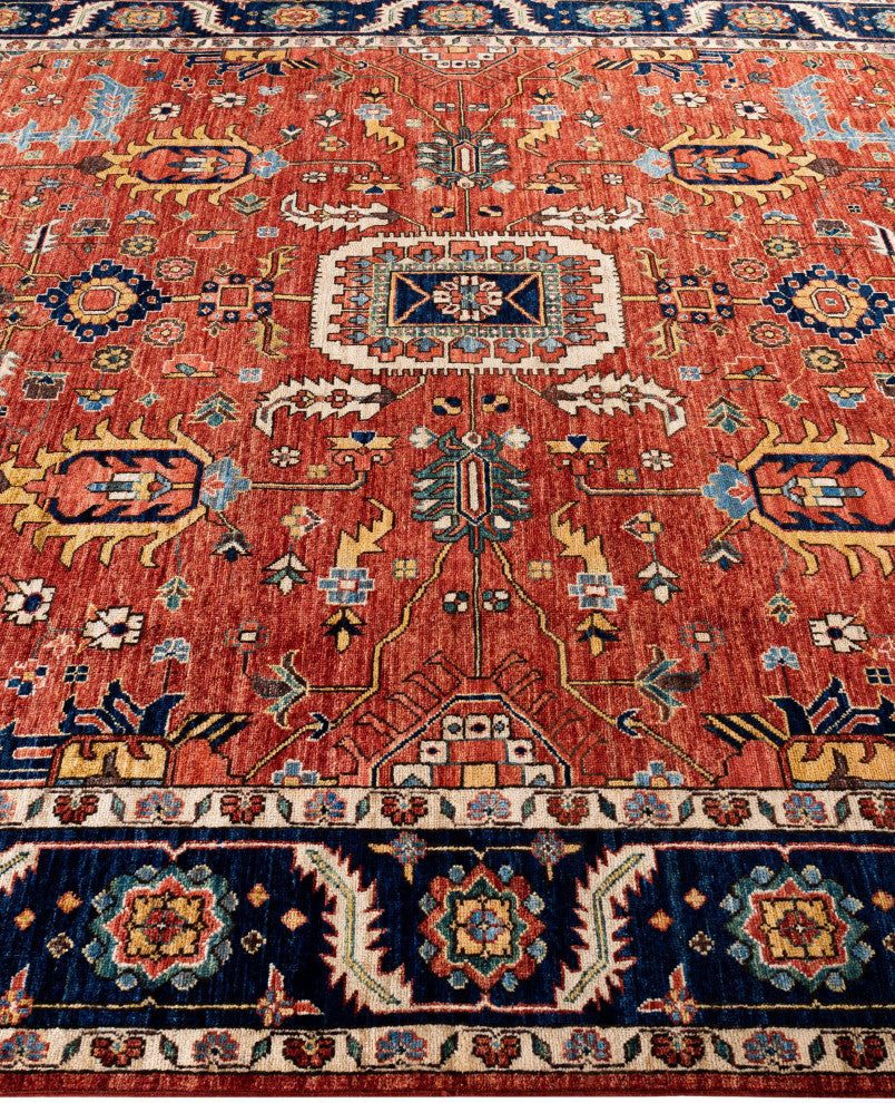 Serapi One-of-a-Kind Hand-Knotted Area Rug Red, 8'1" x 10'1"
