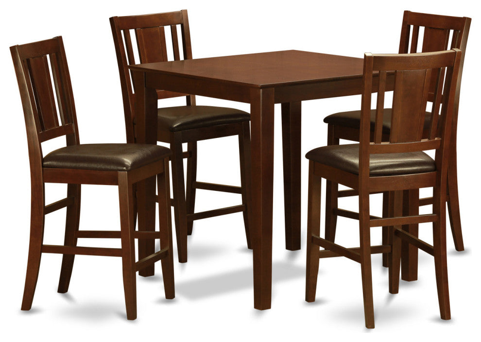 5 Pc Pub Table Set -Counter Height Table And 4 Stools
