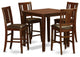 5 Pc Pub Table Set -Counter Height Table And 4 Stools