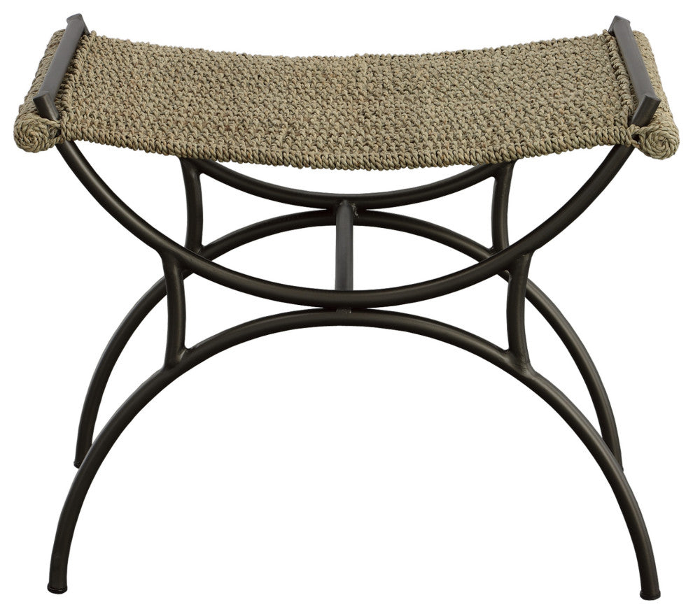 Uttermost 23770 Playa 26"W Metal Framed Bench - Black