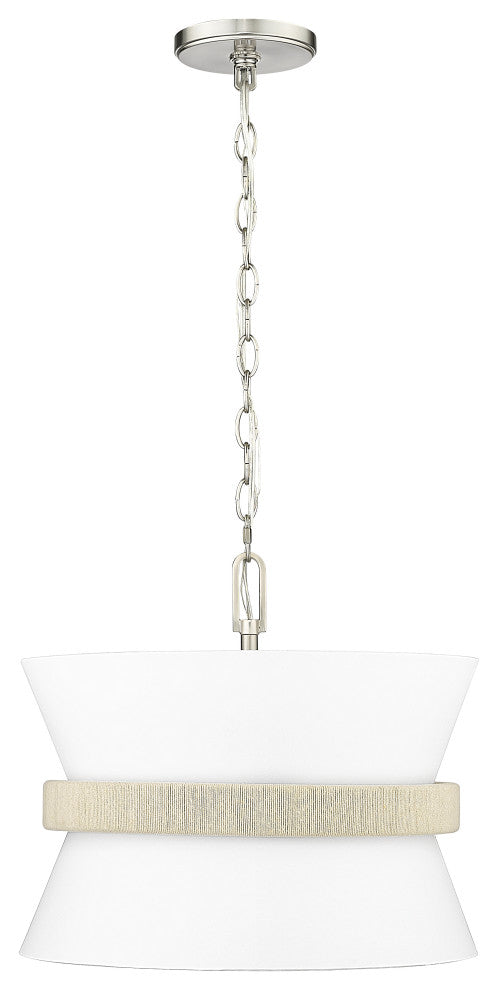 3 Light 16.1 in. Brushed Nickel Pendant