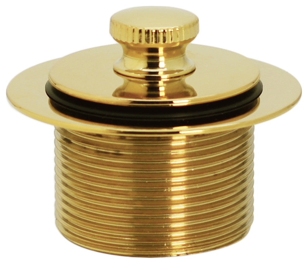 Illusionary Overflow 12" & 4" Sch. 40 PVC Bath Waste and Overflow Lift, Polished Brass