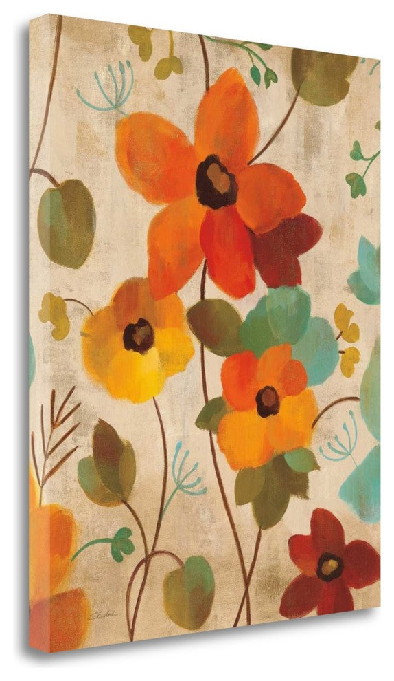 "Vibrant Embroidery III" By Silvia Vassileva, Giclee on Gallery Wrap Canvas