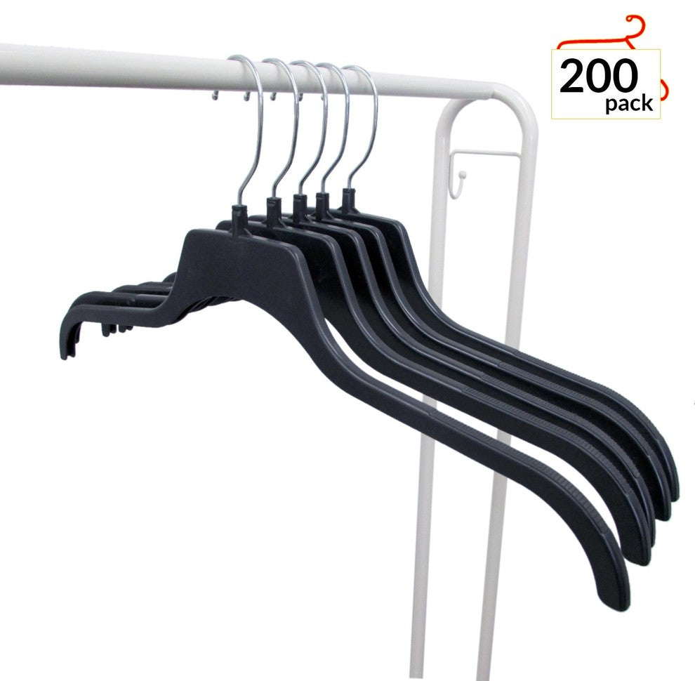 Recycled Stackable Black Plastic Hanger