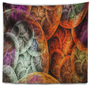 Multi Color Dramatic Clouds Abstract Wall Tapestry, 60"x50"