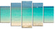 "Tropical Andaman Sea With Blue Sky" Modern Seascape Wall Art, 5 Panels, 60"x32"
