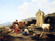 Nicolaes Berchem Roman Fountain with Cattle and Figures Gallery Wrapped Canvas