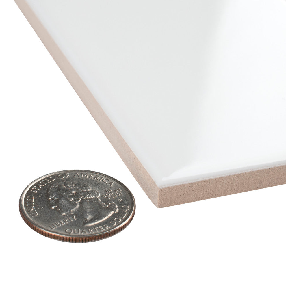 Crown Heights Ceramic Wall Tile, Glossy White