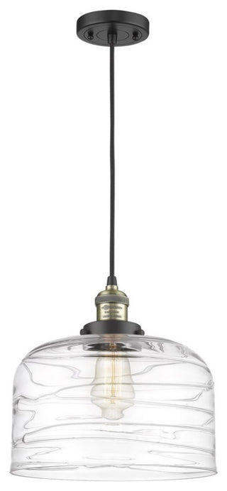 Innovations Bell LED XL Mini Pendant 201C-BAB-G713-L-LED, Black Antique Brass