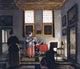 Pieter Janssens Elinga Interior with Seated Figures Gallery Wrapped Canvas Print