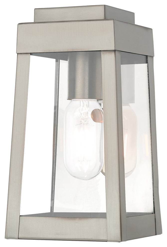 Livex Lighting Brushed Nickel 1-Light Outdoor Wall Lantern