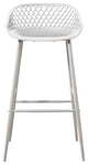 Piazza Outdoor Barstool White, Set of 2