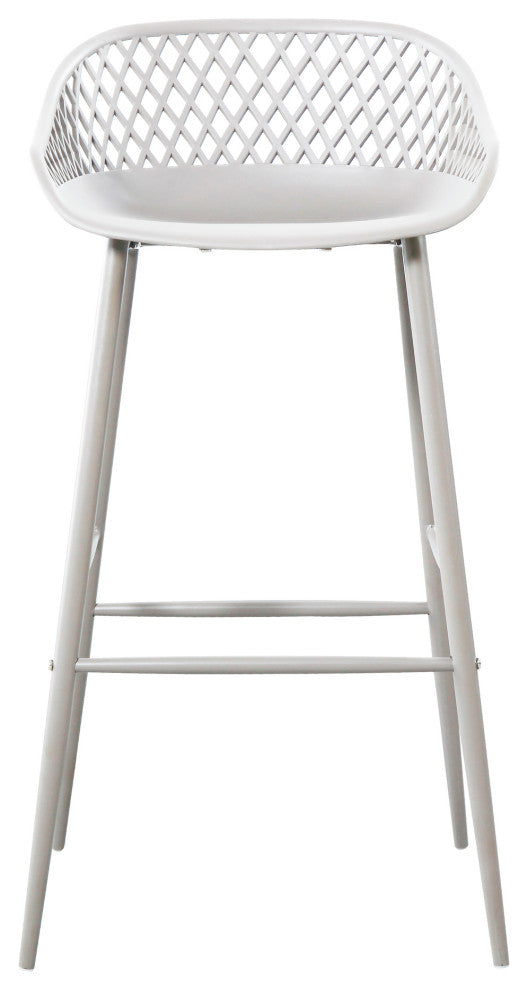 Piazza Outdoor Barstool White, Set of 2