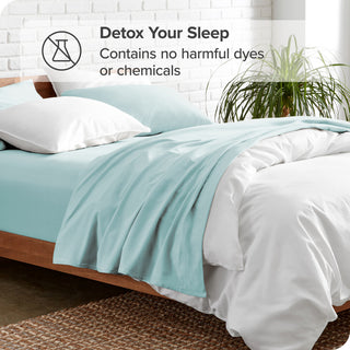 Bare Home 6-Piece Microfiber Sheet Set, Light Blue, King