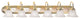Belmont Bath Light, Polished Brass and Chrome