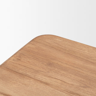 Suvan 84"L Light Brown Rectangular Oak Wood Dining Table