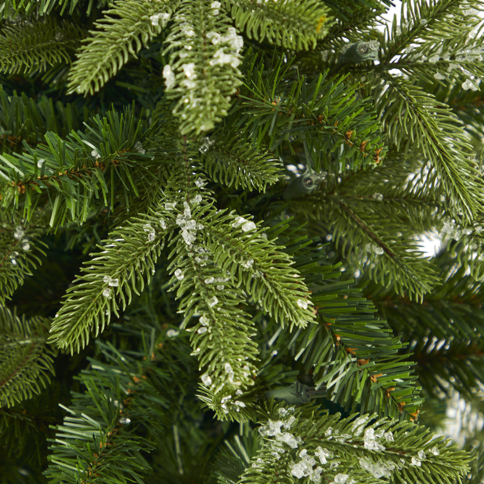 44" Snowed Grand Teton Fir Faux Xmas Tree W/Lights & Bendable Branches, Planter