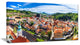 City Aerial View Panorama, Cityscape Canvas Art Print, 40x20