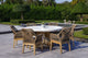 Santino Wood, Aluminum, and Rope Dining Chair With Cushion, Set of 2