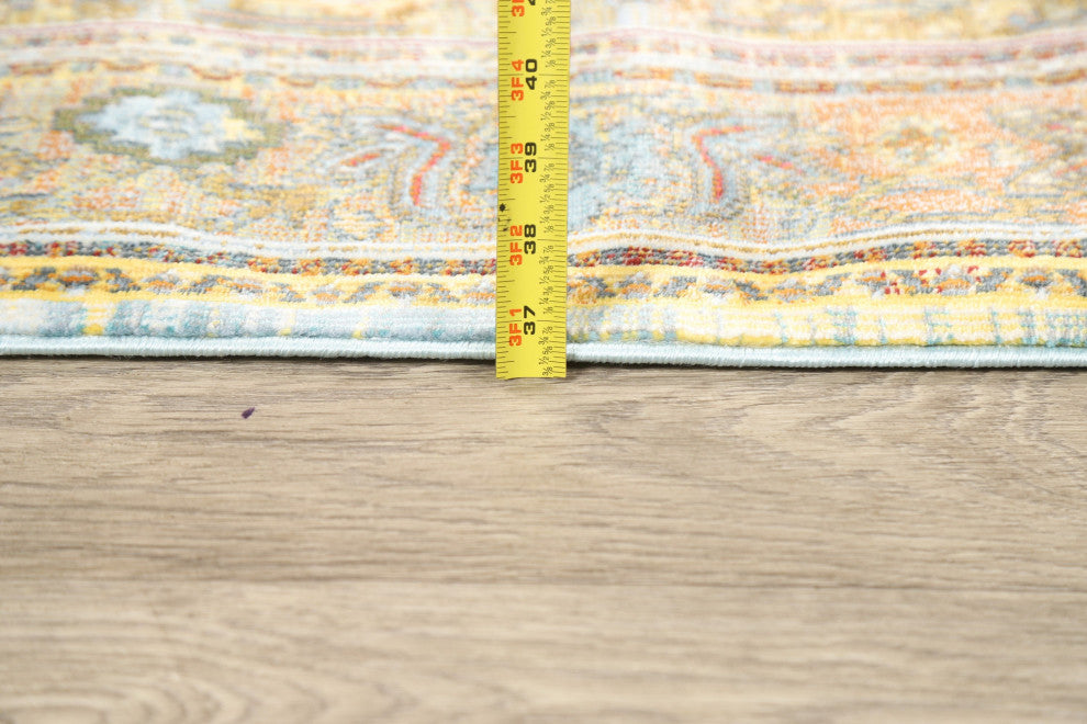 Floral Vintage Style Distressed Heat-Set Oriental Turkish Area Rug 8x10