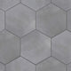 Industrial Hex Multi Mix Porcelain Floor and Wall Tile, Silver