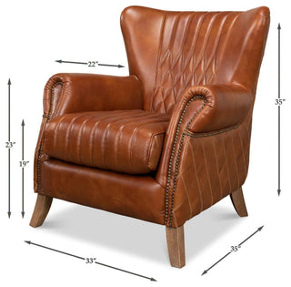 Classic Quilted Leather Armchair