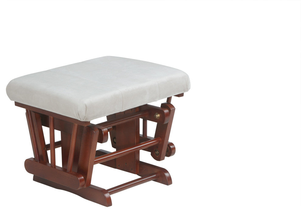 Alice Glider Chair and Ottoman, Espresso, Without Pillow